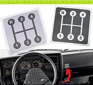 ADESIVO DIAGRAMA CÂMBIO 5-MARCHAS RÉ PARA FRENTE / COLAGEM PAINEL OU CONSOLE