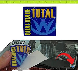 ADESIVO QUALIDADE TOTAL VOLKSWAGEN / SELO DA QUALIDADE TOTAL DE MONTAGEM / COLAGEM PARA-BRISA
