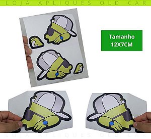 ADESIVO BART SIMPSON DIRIGINDO / 12X7CM / KIT COM 2 UNIDADES / LADO ESQUERDO E DIREITO