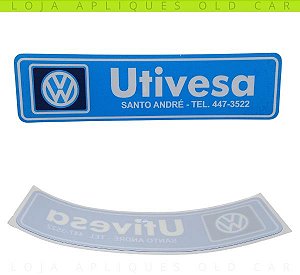 ADESIVO CONCESSIONÁRIA VOLKSWAGEN UTIVESA / ADESIVO DECORATIVO DE ÉPOCA