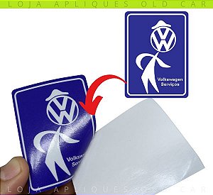 ADESIVO MASCOTE BONECO SERVIÇOS VOLKSWAGEN / DECORATIVO DE ÉPOCA DÉCADA DE 50, 60, 70 E 80