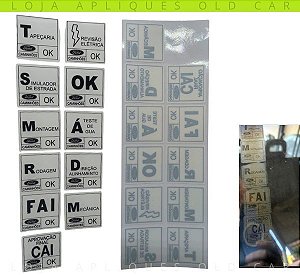 ADESIVOS SELOS OK CONTROLE DE QUALIDADE CAMINHÕES FORD / COLAGEM PARA-BRISA