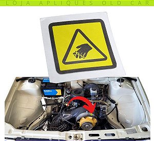 ADESIVO CAPA VENTOINHA DO MOTOR SAVEIRO BX / SELO NÃO TOCAR PERIGO DE CORTAR OS DEDOS