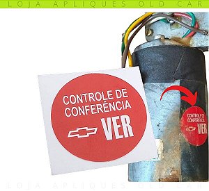 ADESIVO SELO CONTROLE DE CONFERÊNCIA / ADESIVO VERIFICADO OK / MOTOR LIMPADOR PARA-BRISA LINHA GM