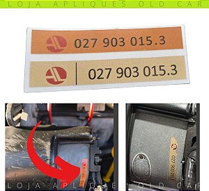 ADESIVOS ALTERNADOR ESCORT LINHA 93 A 96 / ETIQUETA DO ALTERNADOR PADRÃO AUTOLATINA