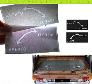 ADESIVOS MÁSCARA PINTURA ABERTO FECHADO TAMPÃO MOTOR BRASILIA, TL, VARIANT