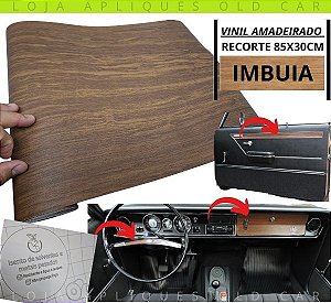 ADESIVO VINIL AMADEIRADO IMBUIA / RECORTE DE 85X30CM / ENVELOPAMENTO PARA ACABAMENTO INTERNO