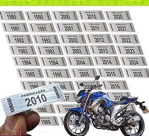 ADESIVO ANO DE FABRICAÇÃO PARA MOTOS YAMAHA / SELO INDICAÇÃO DO ANO DE PRODUÇÃO E FABRICAÇÃO