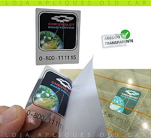 ADESIVO ROAD SERVICE CHEVROLET / VINIL TRANSPARENTE
