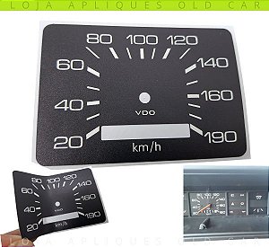 ADESIVO VELOCÍMETRO 190KM LINHA GOL 83 A 86 / APLIQUE PARA RESTAURAÇÃO