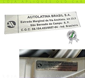 ADESIVO AUTOLATINA BRASIL / FÁBRICA VOLKSWAGEN SÃO BERNANDO DO CAMPO-SP / ETIQUETA METALIZADA