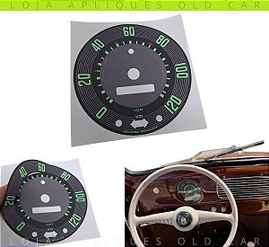ADESIVO VELOCÍMETRO PAINEL FUSCA 1200 / MARCAÇÃO ATÉ 120KM / APLIQUE PARA RESTAURAÇÃO
