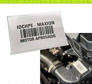 ADESIVO MOTOR APROVADO MAXION / ADESIVO MOTOR D20 MAXION