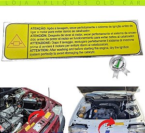 ADESIVO MOTOR TEMPRA / INSTRUÇÕES APÓS A LAVAGEM SISTEMA DE IGNIÇÃO / BORDA METALIZADA