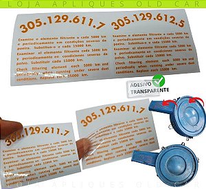 ADESIVOS FILTRO DE AR GOL BX / FILTRO AZUL / KIT ADESIVOS INFORMATIVOS TROCA FILTROS DE AR A SECO
