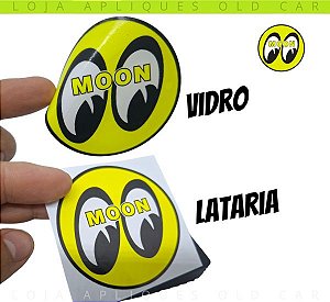 ADESIVO MOON RACING / ADESIVO DE ÉPOCA MOONEYENS / COLAGEM VIDRO OU LATARIA / 7CM