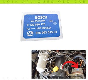 ADESIVO ALTERNADOR BOSCH 65A. SANTANA E QUANTUM 90 A 95 / PADRÃO AUTOLATINA ETIQUETA AZUL