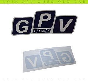 ADESIVO DECORATIVO CONCESSIONÁRIA FIAT GPV / COLAGEM INTERNA / ADESIVO DECORATIVO DE ÉPOCA