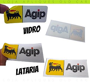 ADESIVO AGIP DECORATIVO DE ÉPOCA / COLAGEM VIDRO OU LATARIA