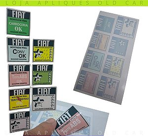 ADESIVOS CONTROLE DE QUALIDADE APROVADO FIAT / SELOS VALIDAÇÃO DO ABS / BRAVA, STILO