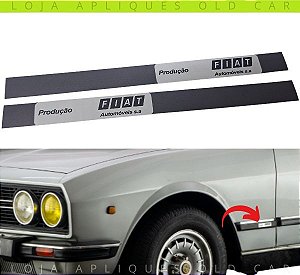 PAR ADESIVOS DO FRISO BORRACHÃO ALFA 2300 / ADESIVO INDICAÇÃO PRODUÇÃO FIAT / COLAGEM LADO ESQUERDO E DIREITO