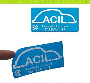 ADESIVO DECORATIVO CONCESSIONÁRIA VOLKSWAGEN ACIL / COLAGEM INTERNA / ADESIVO RETRÔ DECORATIVO DE ÉPOCA