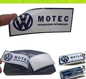 ADESIVO DECORATIVO CONCESSIONÁRIA VOLKSWAGEN MONTEC / COLAGEM INTERNA / DECORATIVO DE ÉPOCA