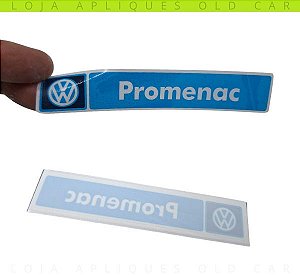 ADESIVO DECORATIVO CONCESSIONÁRIA VOLKSWAGEN PROMENAC / COLAGEM INTERNA / ADESIVO DE ÉPOCA