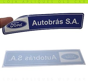 ADESIVO CONCESSIONÁRIA FORD AUTOBRÁS S.A / DECORATIVO DE ÉPOCA / COLAGEM VIDRO