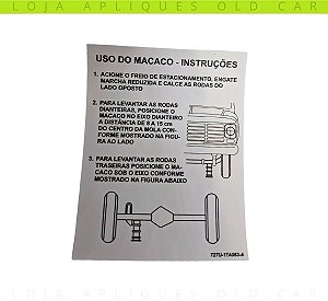 ADESIVO MACACO F1000 / INSTRUÇÕES DE USO E INSTALAÇÃO / COLAGEM CAPO OU LATARIA DA CABINE
