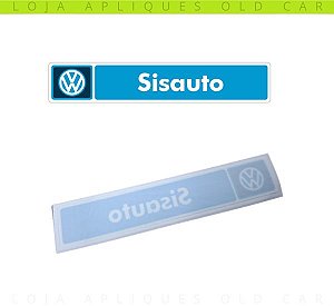 ADESIVO DECORATIVO CONCESSIONÁRIA SISAUTO VOLKSWAGEN / COLAGEM INTERNA / ADESIVO DECORATIVO DE ÉPOCA