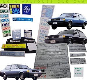 KIT ADESIVOS GOL, PARATI, VOYAGE MOTOR CHT 1.6 / KIT 23 ADESIVOS + ÚLTIMO DONO VW / SELOS COFRE, LATARIA E PARA-BRISA