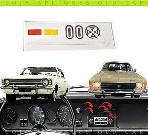 ADESIVOS CONTROLADOR DE AR OPALA LINHA 1973 A 1977 / KIT COM 6 SELOS DO CONTROLE AUMENTO DO AR / ALTA COLAGEM
