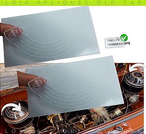 ADESIVOS FILTRO BRASILIA DUPLA CARBURAÇÃO / FILTRO MANN BANHADO A ÓLEO / INDICAÇÃO TROCAR ÓLEO A CADA 1500KM / KIT 2 ADESIVOS