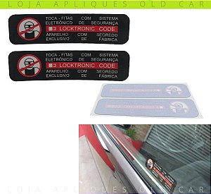 ADESIVOS TOCA-FITAS LOCKTRONIC GM / PAR DE SELOS DO SISTEMA ELETRÔNICO DE SEGURANÇA