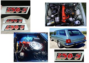 Adesivo Tampa de Válvulas - Motor 6cil - 250-S (Motor Vermelho SS6 e Comodoro) - Opala / Caravan 1976 a 1981