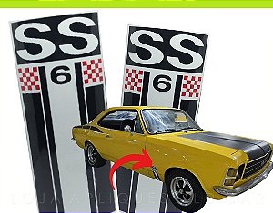 ADESIVOS SS6 OPALA SS 6CIL / PAR ADESIVOS PARA-LAMAS / PADRÃO OPALA SS6 TIGRADO