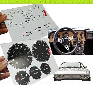 Kit Adesivos Apliques Painel de Instrumentos Sp2 / Padrão Vdo / Preto ou Branco