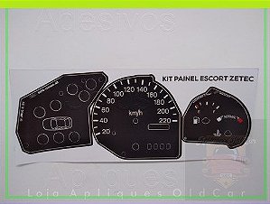 Kit Apliques Painel de Instrumentos Escort Zetec - 99 a 03 - Painel Completo