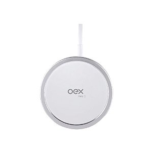 Carregador Oex Cw101 Wireless, Para Smartphone, 15W, Branco