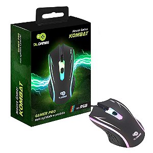 Mouse Gamer DL Games Kombat, LED RGB - MX250PRE