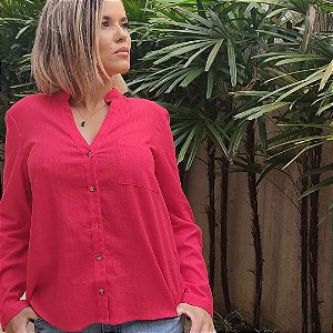 Camisa Feminina  Decote Gola Padre