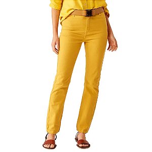 Calça Sarja  Feminina  Com Lycra Skinny Color Sacada
