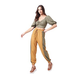 Calça Feminina Boxer Bicolor