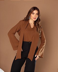 BLUSA LARGA FAIXA NO TECIDO CREPE