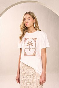 BLUSA FEMININA MANGA CURTA YEXX ESTAMPA PLEIN SOLEIL