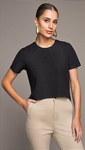 BLUSA FEMININA MANGA CURTA YEXX NO TECIDO MALHA DE ALGODÃO SUSTENTÁVEL