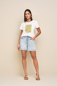 SHORT JEANS FEMININO CINTURA ALTA YEXX