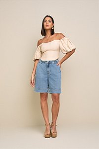 BERMUDA JEANS FEMININA JORTS YEXX