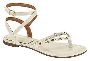 SANDÁLIA RASTEIRA AMARRAÇÃO VIZZANO DETALHES DOURADOS
